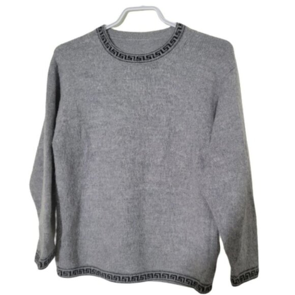 Wool blend crew neck long sleeve sweater - Picture 1 of 6